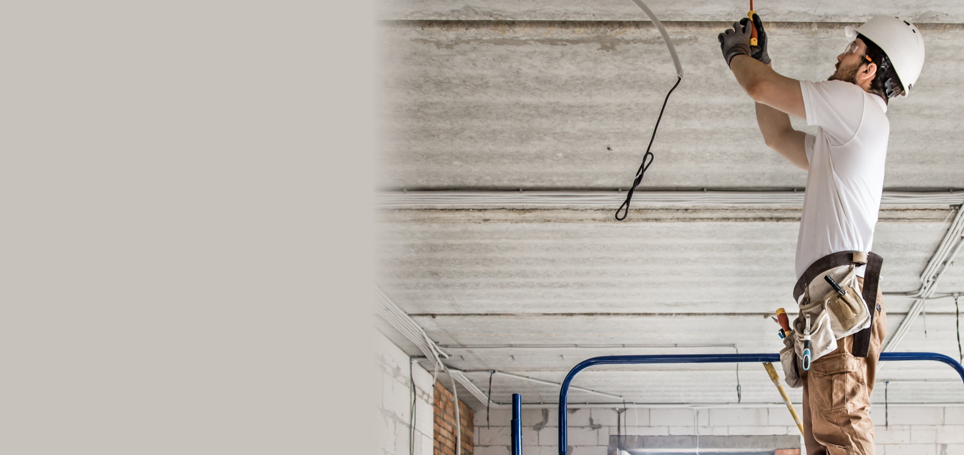 man installing electrinoic