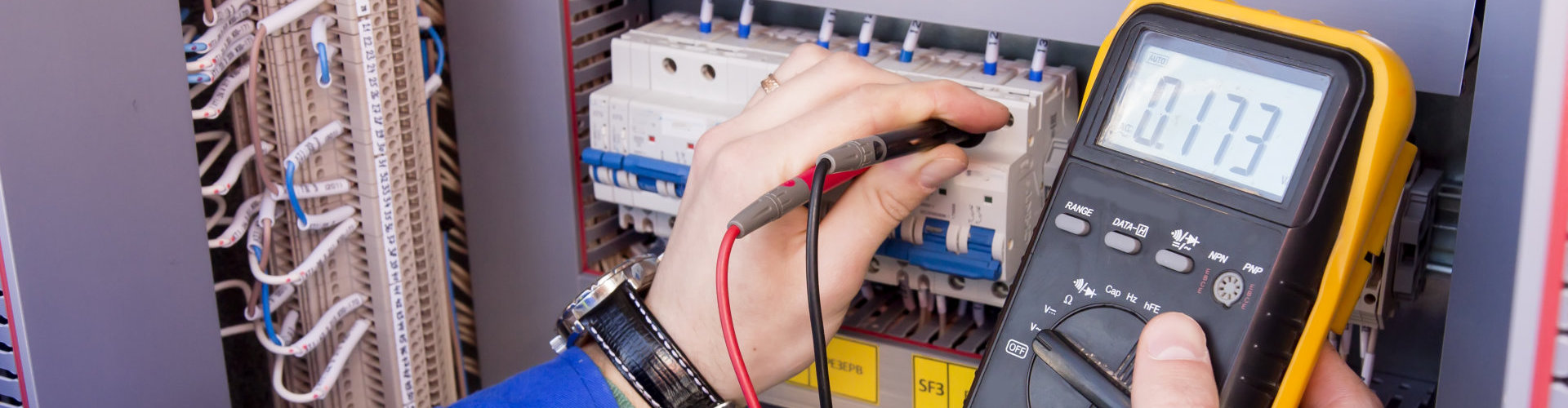 man using a tester