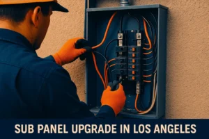 an electrician upgrading Sub Panel -Los Angeles